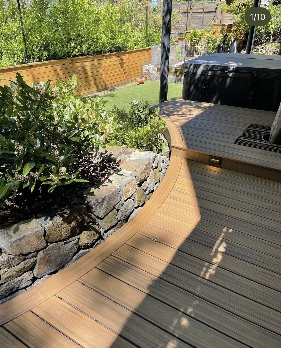 curved multi level deck design ideas