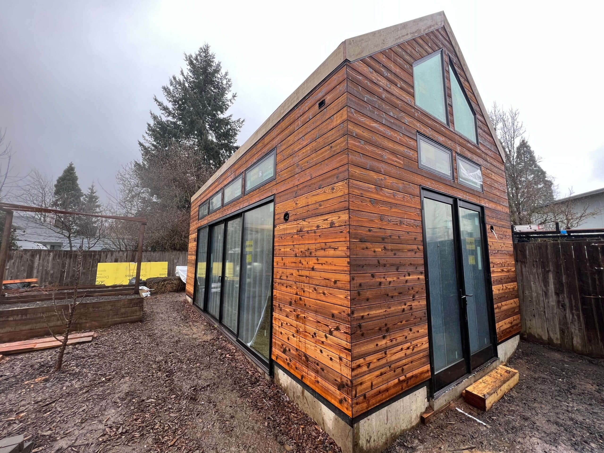 photo of newly constructed garden house accessory dwelling unit scaled